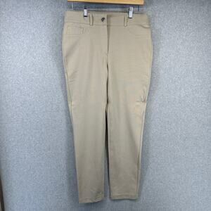 Kate & Mallory Pants Womens Size Small Beige Rayon Blend Ankle Stretch Comfort
